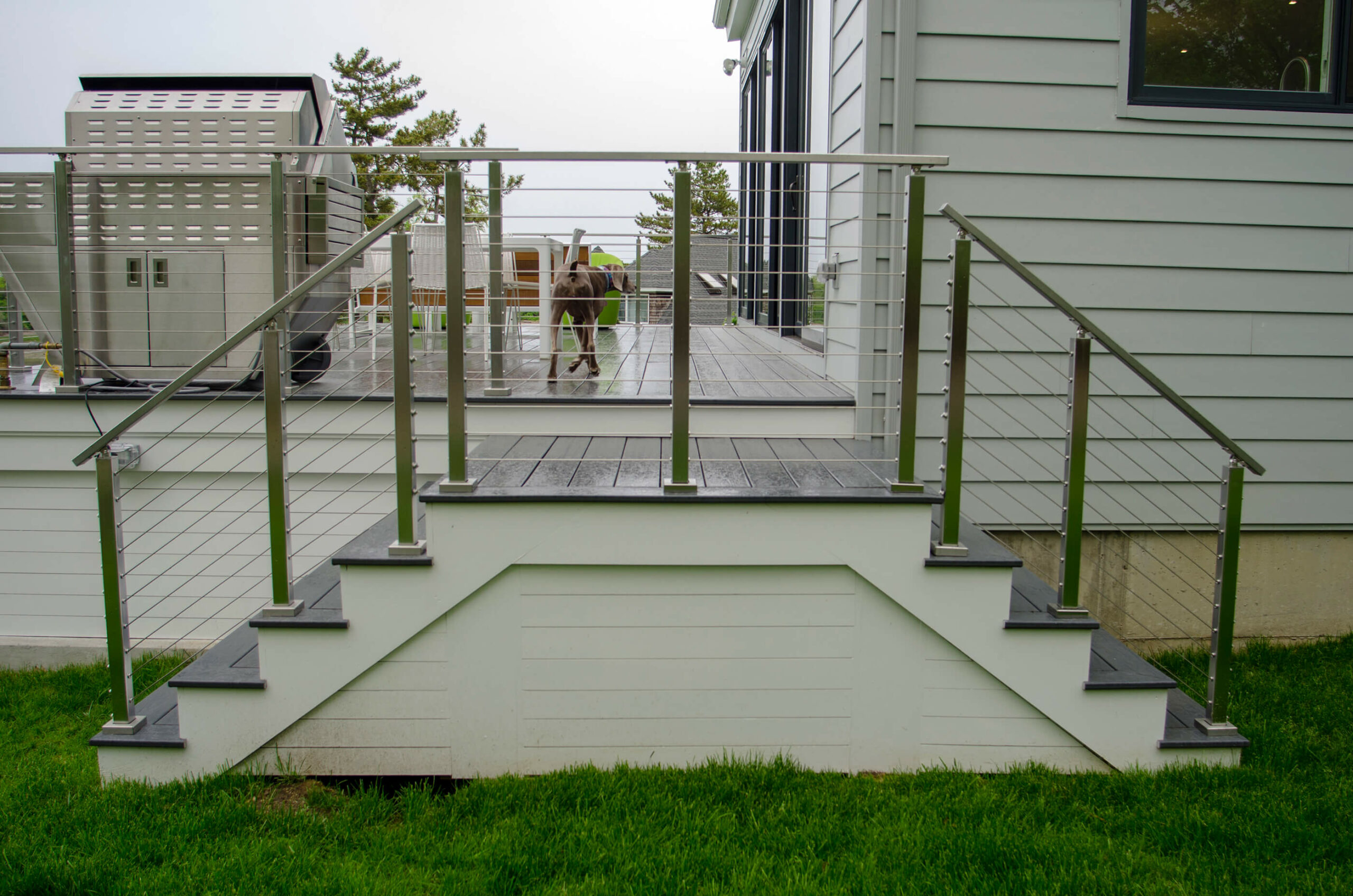 Photo of a cable rail stair
