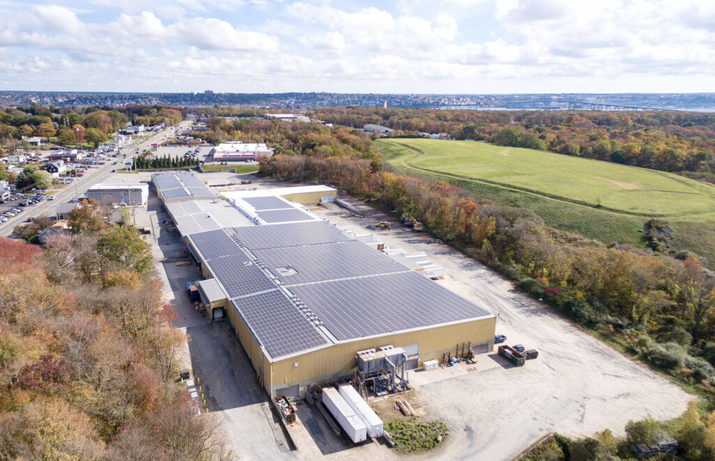 Aerial photo of the NAC production facility