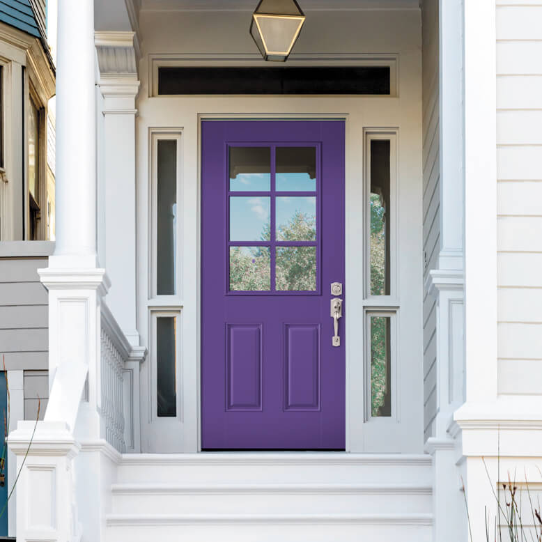 Photo of Masonite purple door