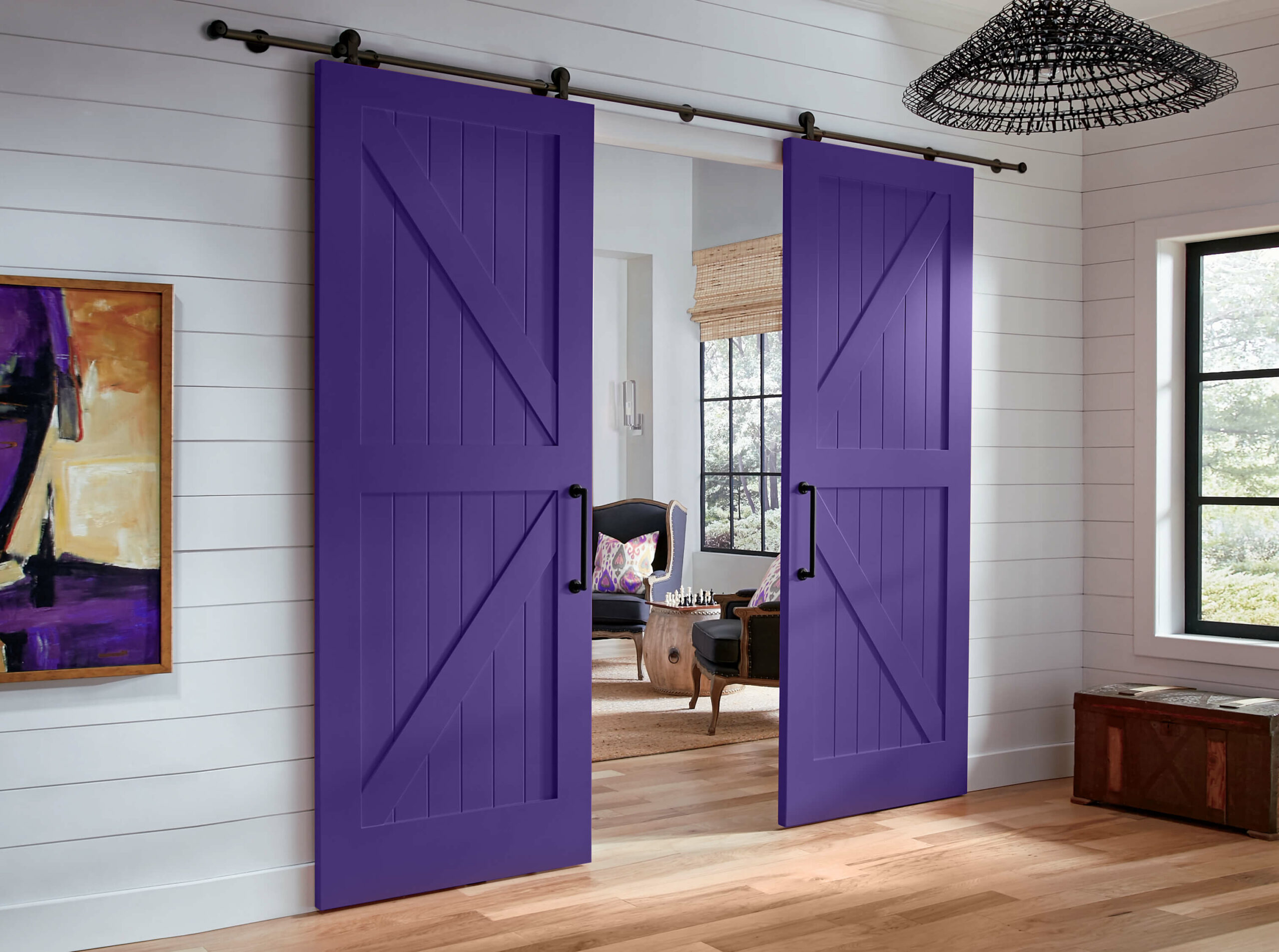 Photo of TruStile purple barn doors
