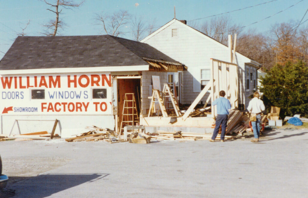 Photo of construction of the Horner building in 1982